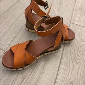MIA Brown Strappy Sandals